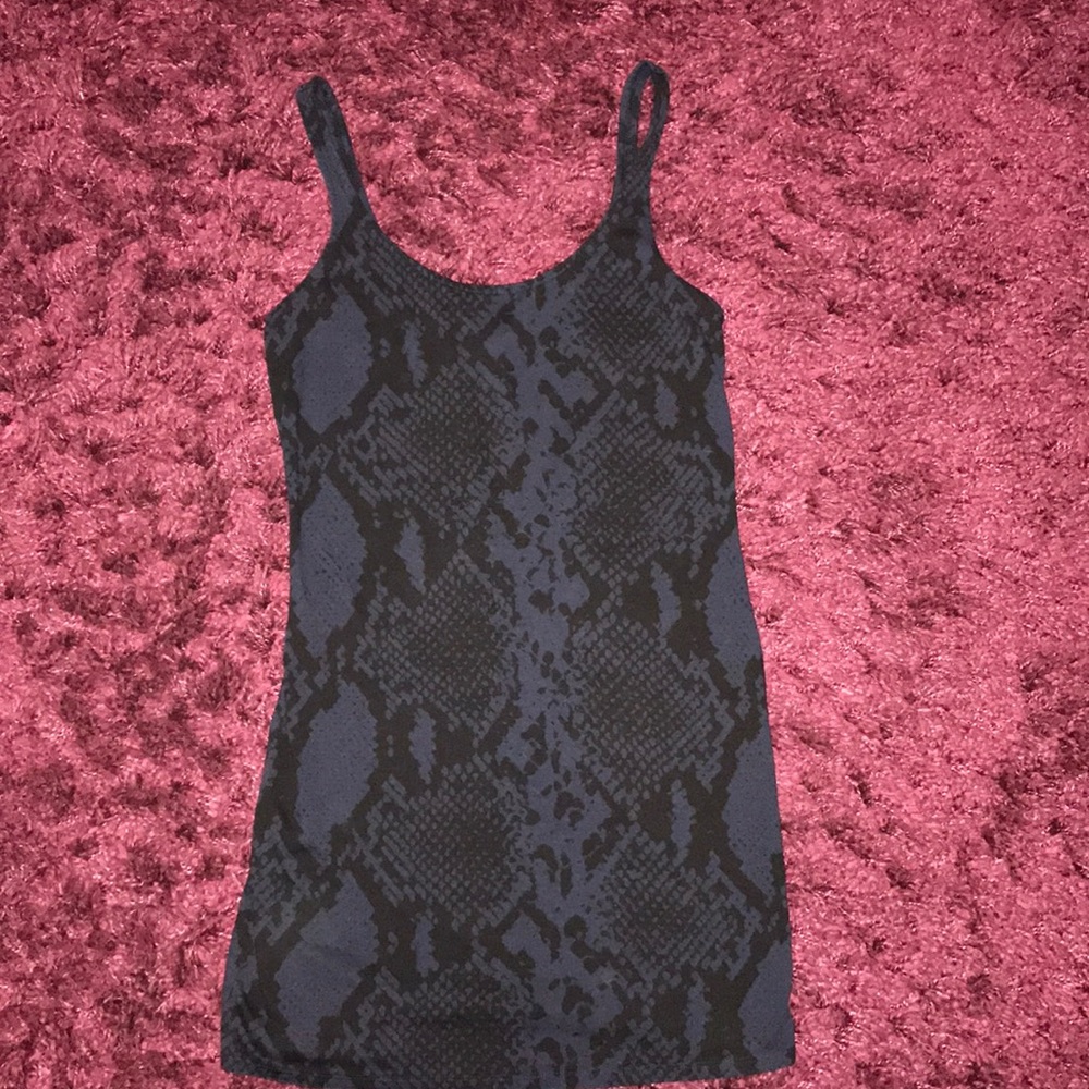 Express Snakeskin Print Mini Dress